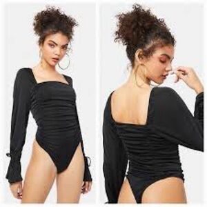 Intimately Free People Ruched Off the Shoulder Body Suit - Size Medium